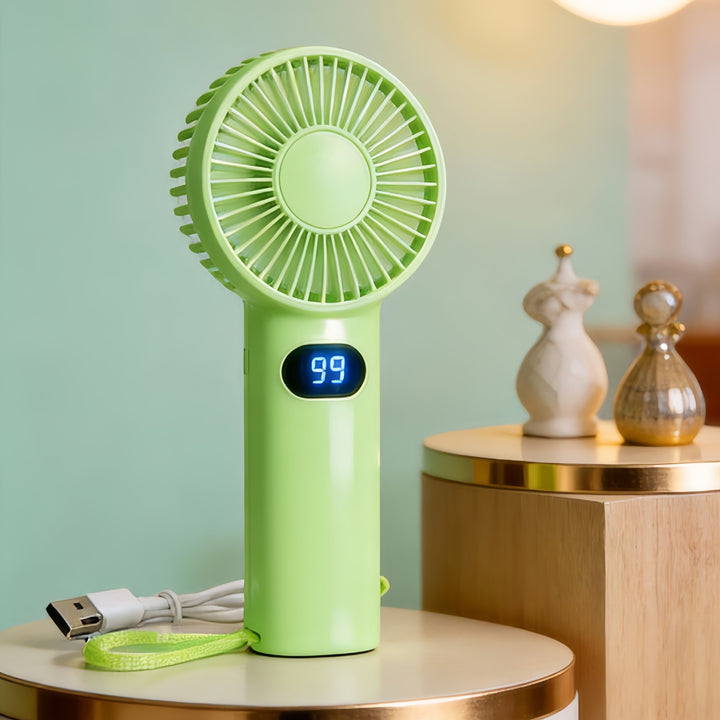 Damen Tragbarer Handventilator mit digitaler Geschwindigkeitsanzeige Karnz 1781544653