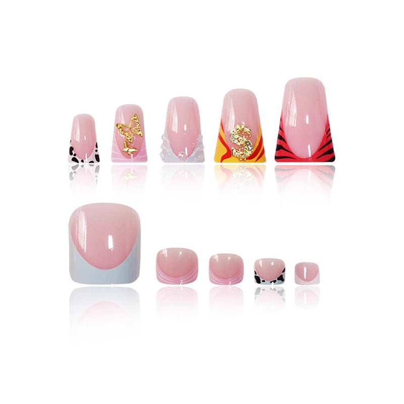 Floral 3D Nagel- und Pediküre Kunst Set Karnz