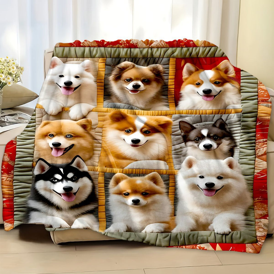 Süße hundethemen Plüschwurfdecke