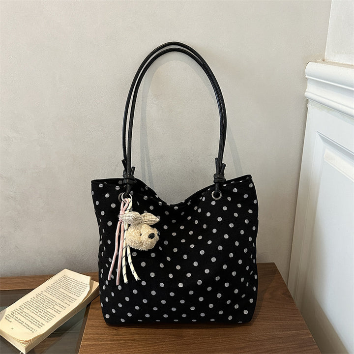 Verspielte Polka-Dot-Stofftasche