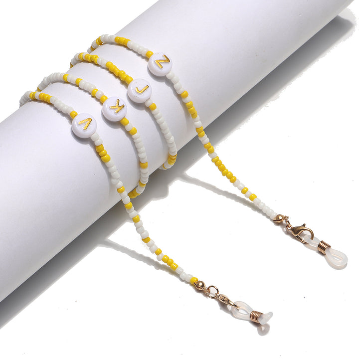 Bunte Perlen Brillen Kette Karnz