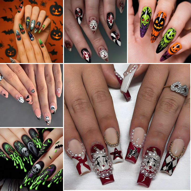 Kunstnagelset mit einzigartigen Spukmotiven Karnz