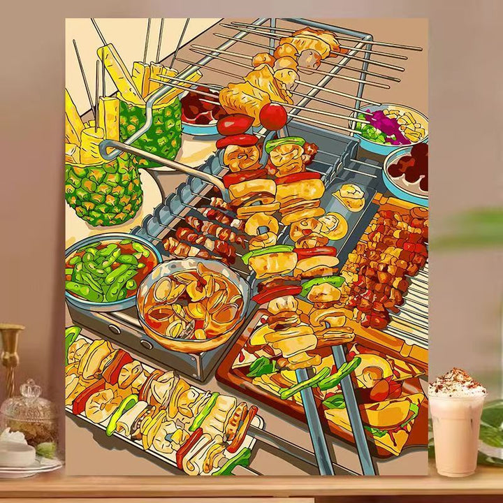 Dessert-inspiriertes dekoratives Leinwandkunstwerk Karnz