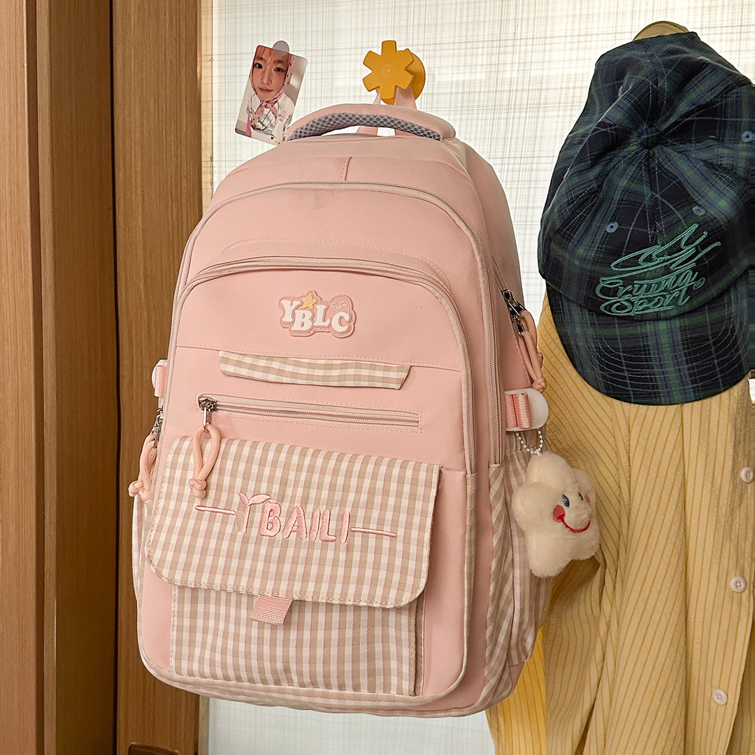 Stylische Karierte Rucksack Karnz