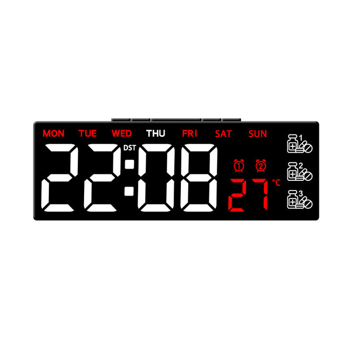 Digitaler Led-Tischwecker mit Temperatur- und Wochentagsanzeige Karnz