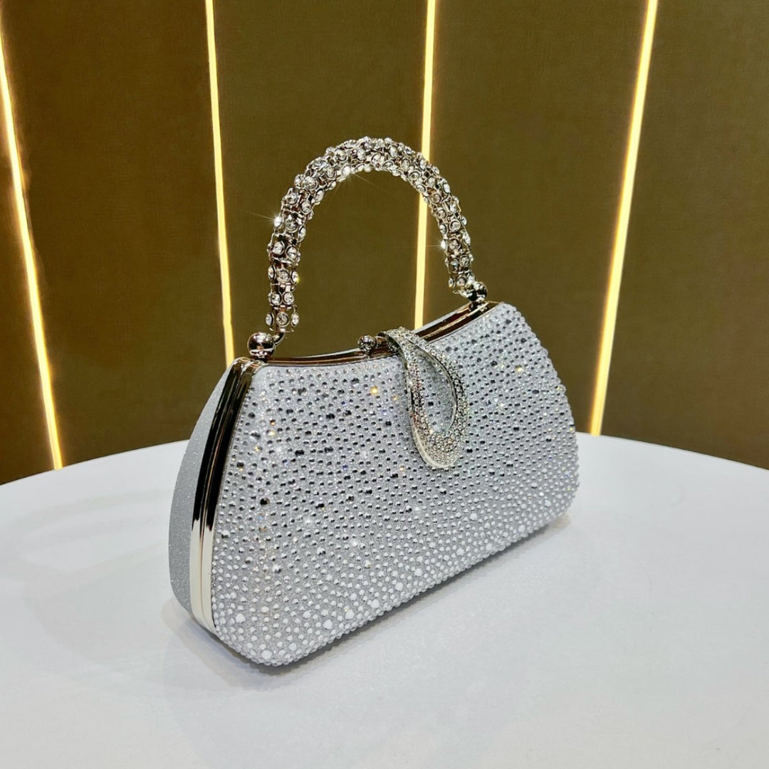 Glitzerstein-verzierte Clutch für den Abend