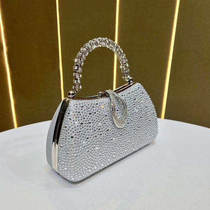 Glitzerstein-verzierte Clutch für den Abend