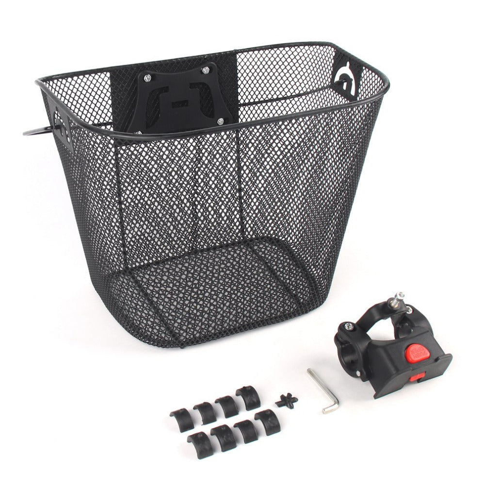 Vorderer Schnellverschluss-Mesh-Fahrradkorb mit verriegelbarer Lenkerhalterung Karnz