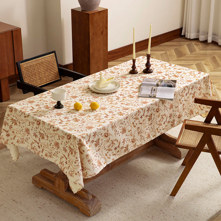 Beschichtete Tischdecke im Vintage-Blumenmuster aus Baumwollmischung Karnz