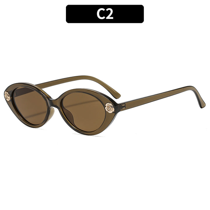 Elegante Vintage-inspirierte ovale Rahmen-Sonnenbrille