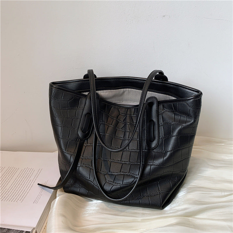 Moderne Krokodil-Prägung Tote Bag Karnz