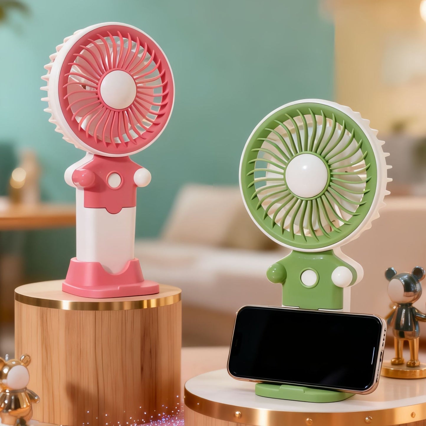 Damen Tragbarer Handventilator mit USB-Ladefunktion und flexibler Neigungsverstellung Karnz