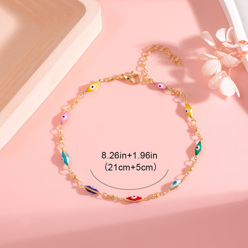 Farbenfrohe böse Augen Charm Fußkette Karnz 1788164324