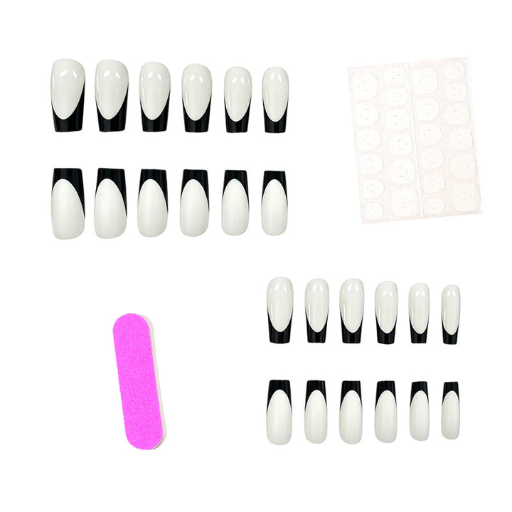 Elegante French Tip Presse-auf Nägel Karnz 1789915939