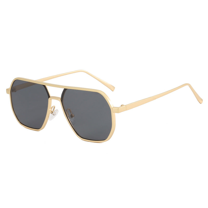 Damen trendige Sonnenbrille mit modernem Geometrie-Rahmen Karnz