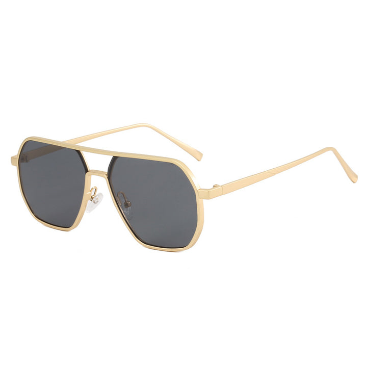 Damen trendige Sonnenbrille mit modernem Geometrie-Rahmen Karnz