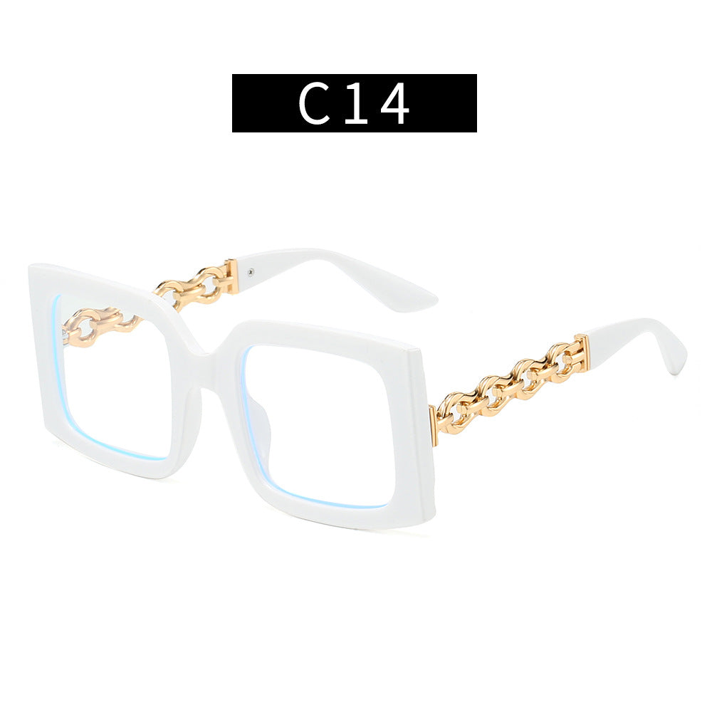 Damen elegante Sonnenbrille mit luxuriösen Kettendetails Karnz