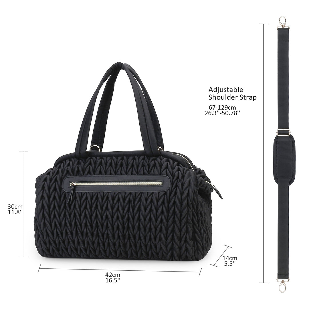 Modische Wickeltasche mit Eleganter Flechtoptik Karnz