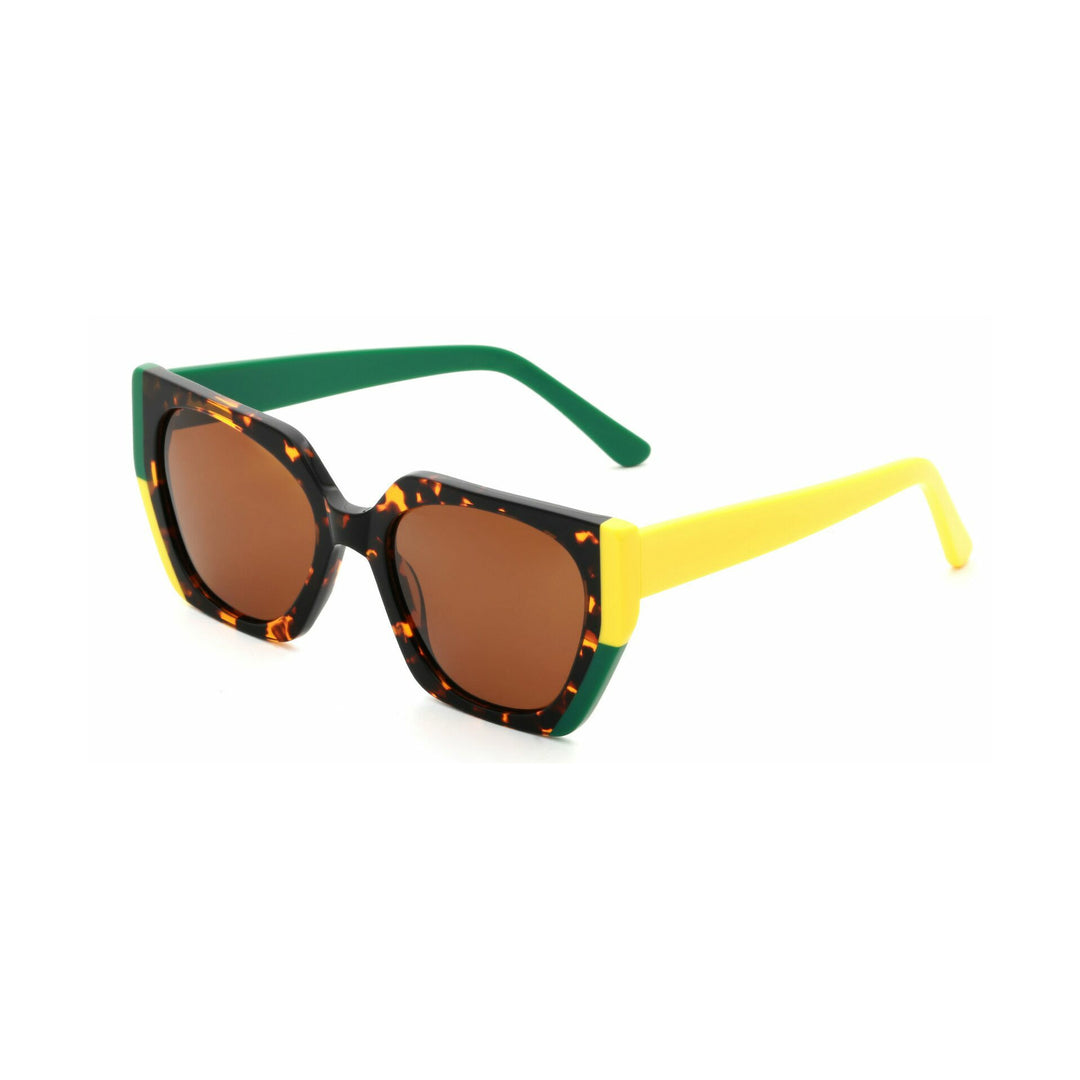 Damen Design-Sonnenbrille mit kantigem Rahmen und polarisierten Gläsern Karnz