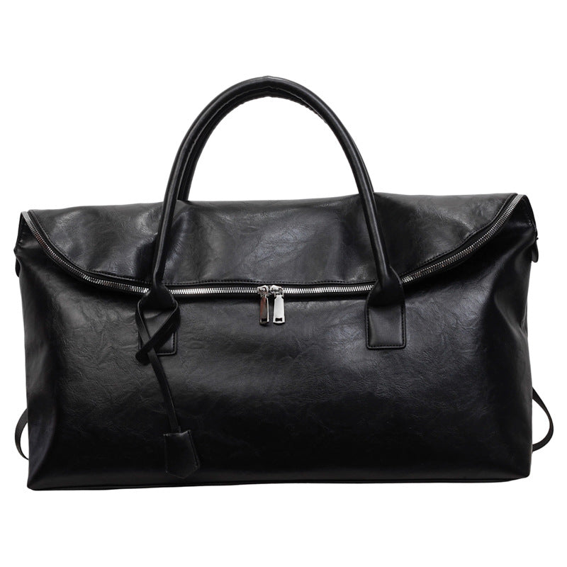 Premium Texturiertes Leder Wochenend-Duffel