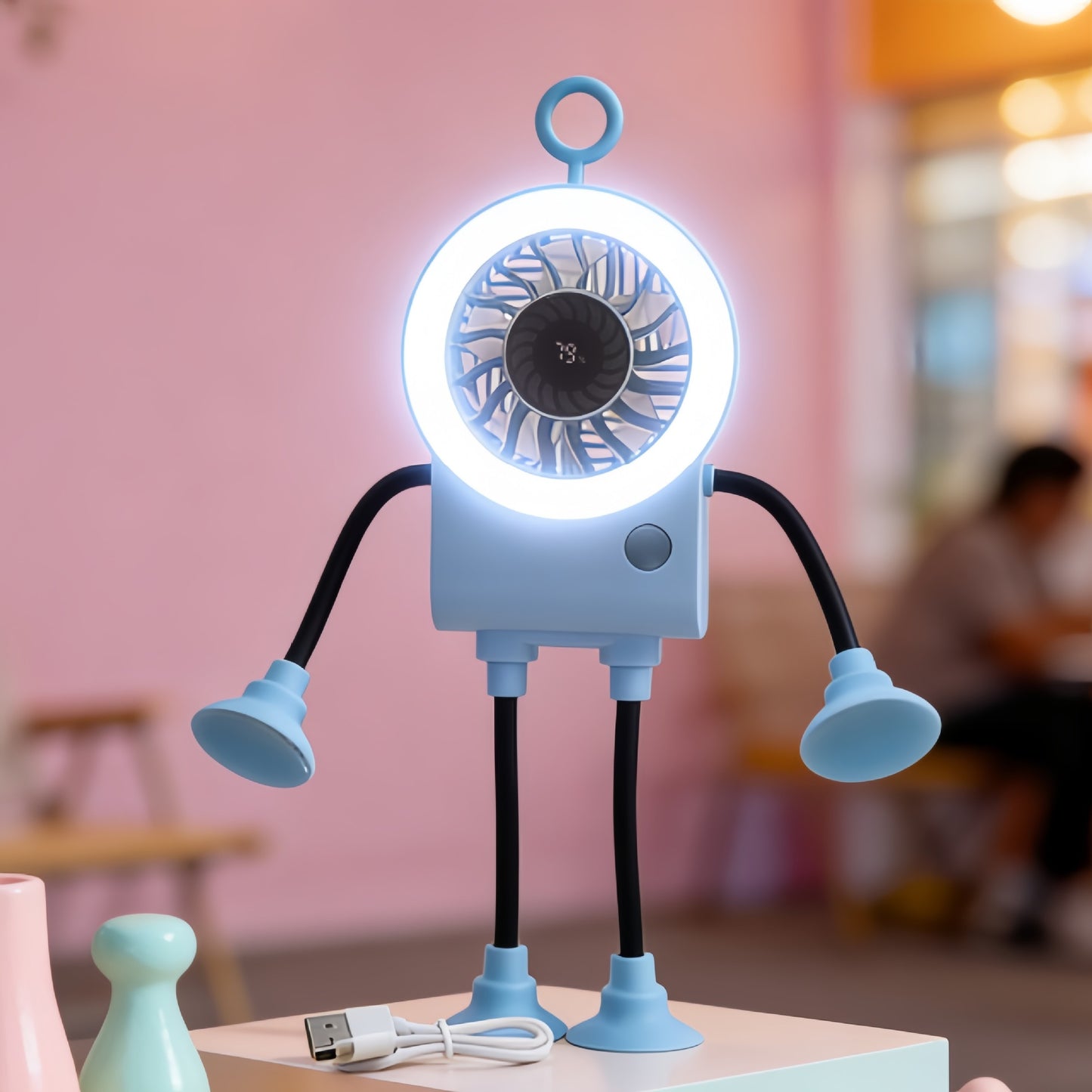 Unisex Kreativ Ventilator mit integrierter LED-Beleuchtung Karnz