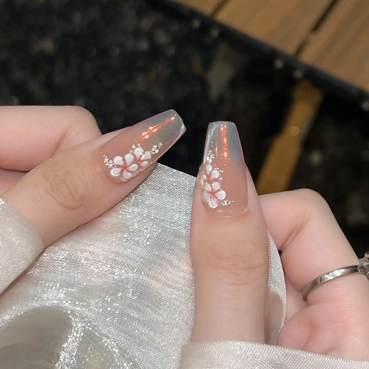 Dekoratives Blumendesign Druck-Nagelkunst-Set 1790745832