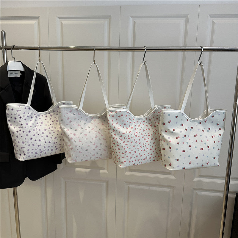 Blumenmuster Einkaufs-Totetasche Karnz