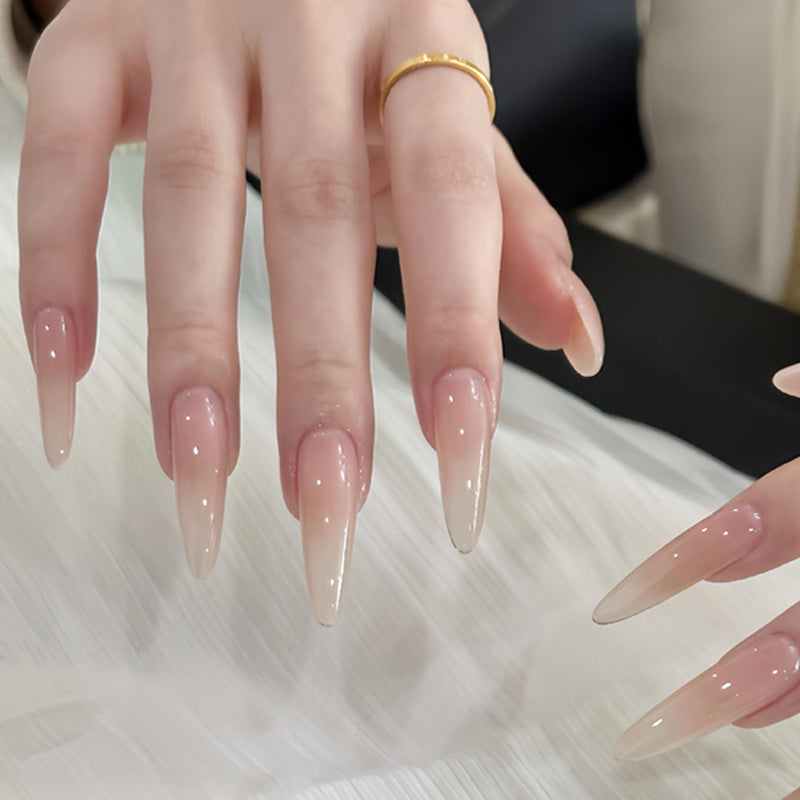Künstlerische Gradient Stiletto Press-On Nägel Karnz