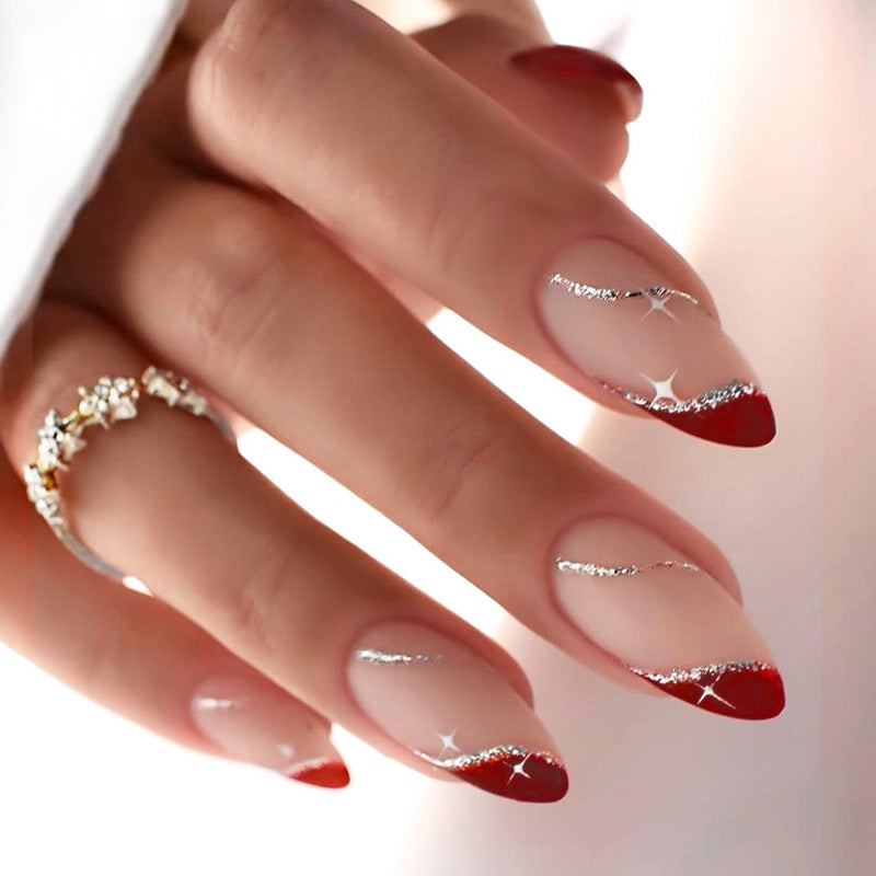 Künstlerisches Gradient Press-On Nagelset Karnz