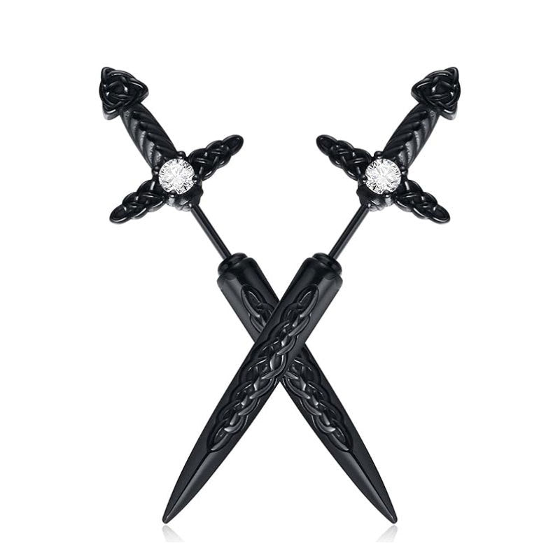 Gothic Schwertförmige Ohrringe Karnz