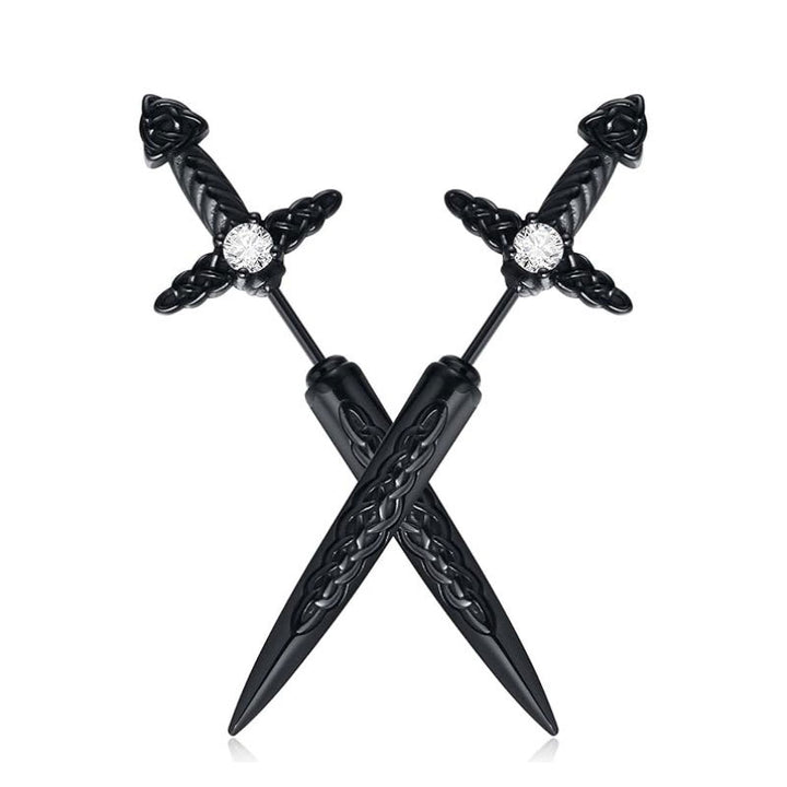 Gothic Schwertförmige Ohrringe Karnz