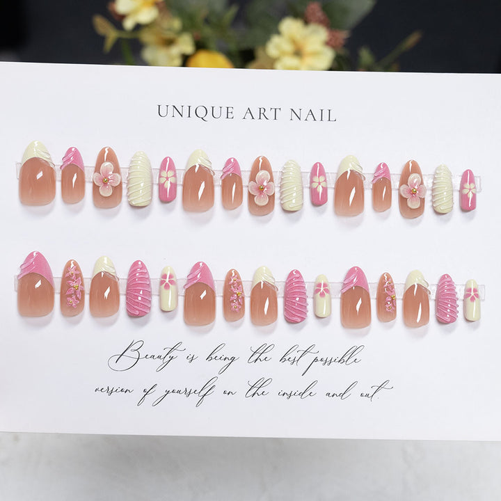 Dekoratives florales Press-On Nagelset