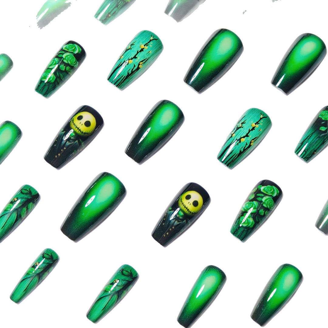 Kreatives Nagelkunst-Set mit Grünem Design Karnz