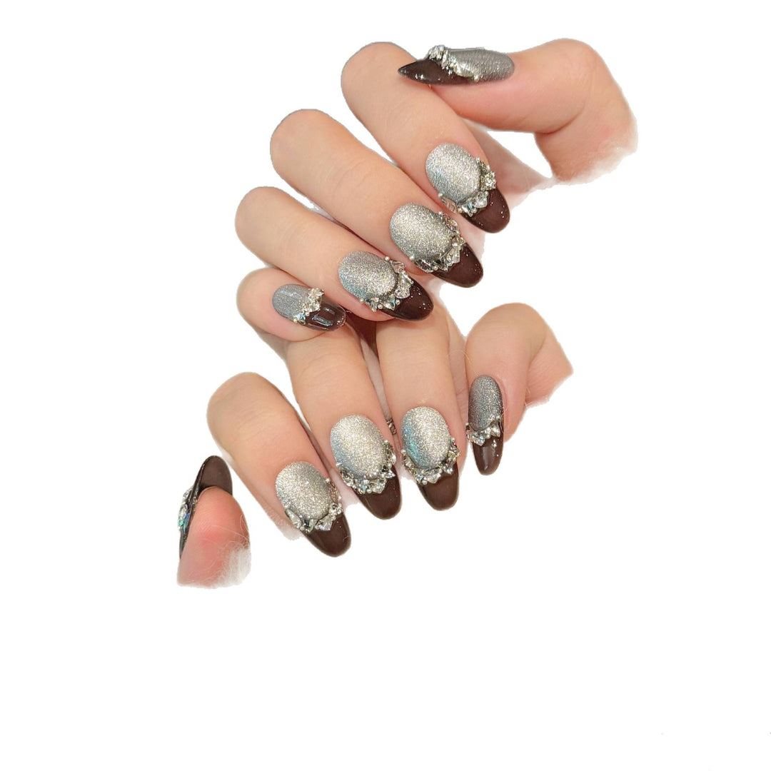 Glamouröser Glitzernder Press-On Nagelset