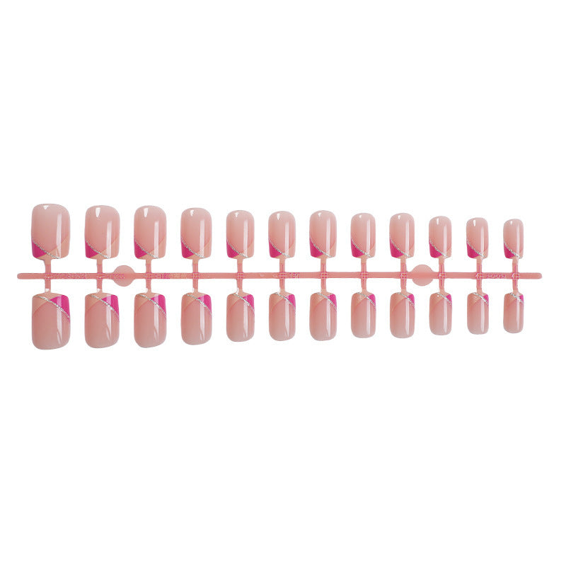 Kunstnagelset mit elegantem Farbverlauf und Glitzerdetails Karnz