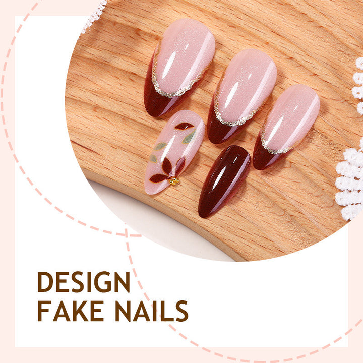 Kunstnagelset mit elegantem Blüten- und Farbverlauf Karnz