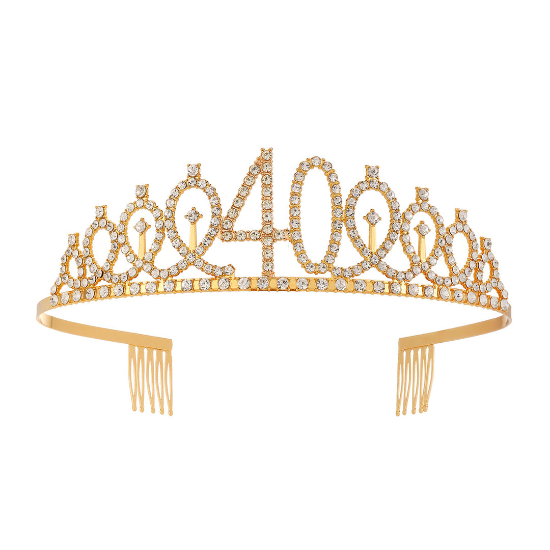 Damen Kristallverzierte Tiara mit elegantem Design Karnz