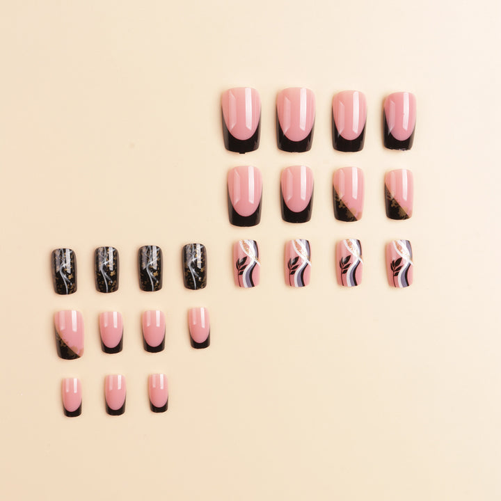 Künstlerisches Luxus Press-On Nageldesign Karnz