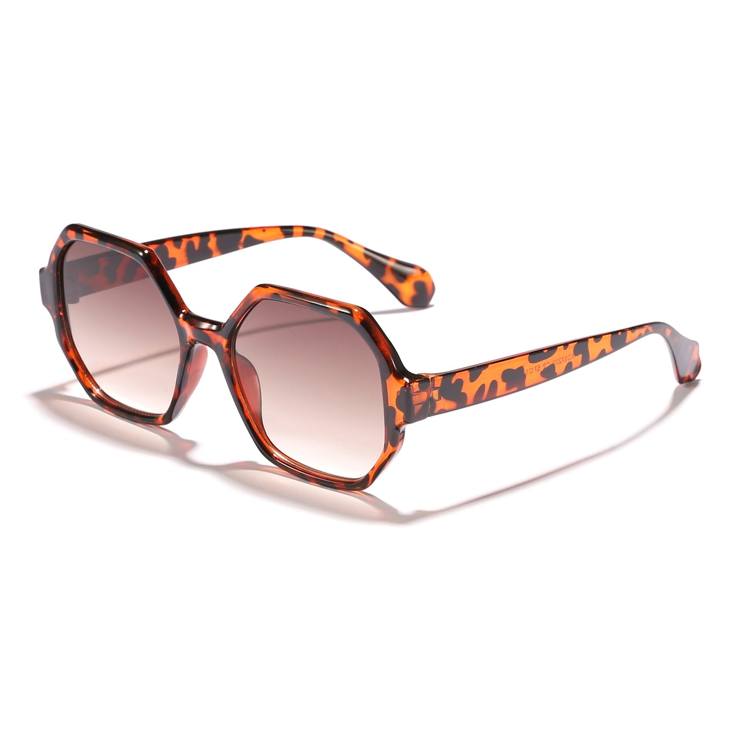 Damen modische Sonnenbrille mit hexagonalem Rahmen und UV-Schutz Karnz