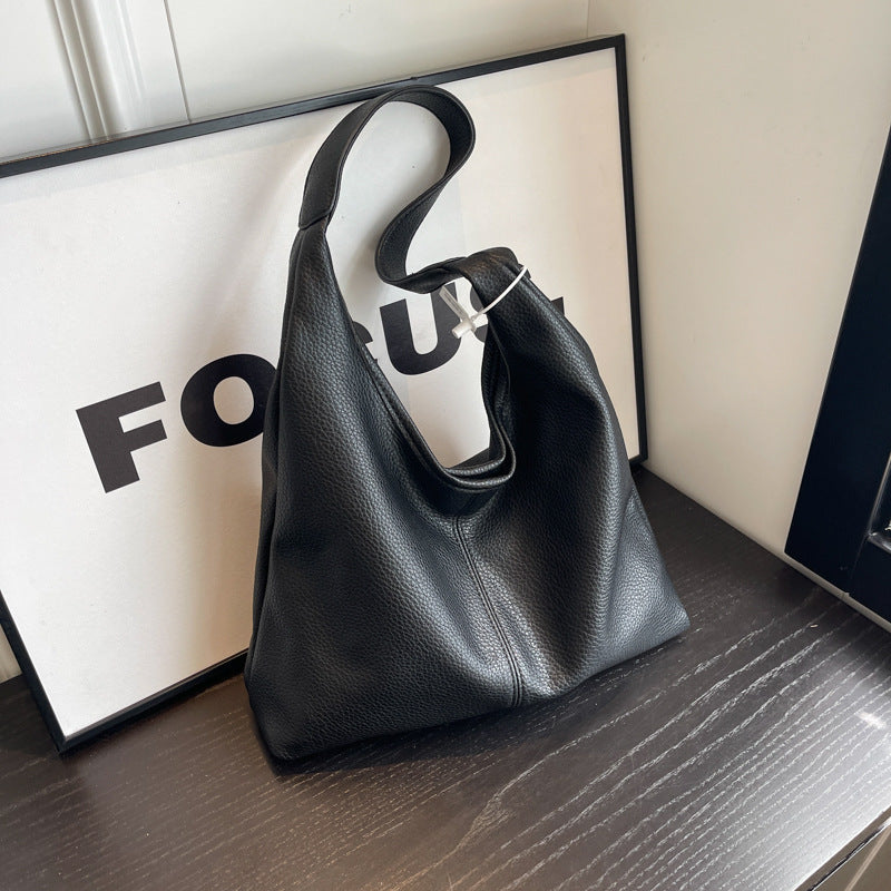 Texturierte Leder Hobo-Tasche Karnz