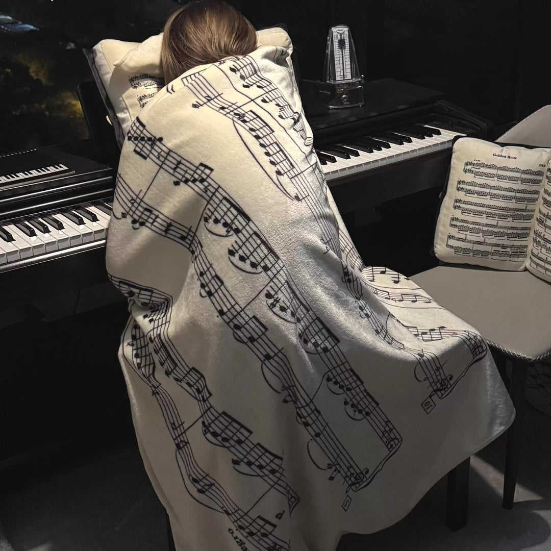 Gemütliche musikthemen fleece-decke