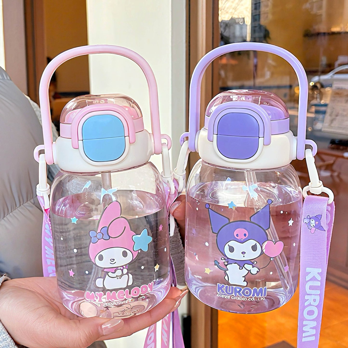 Damen Praktische Trinkflasche mit ergonomischem Griff Karnz