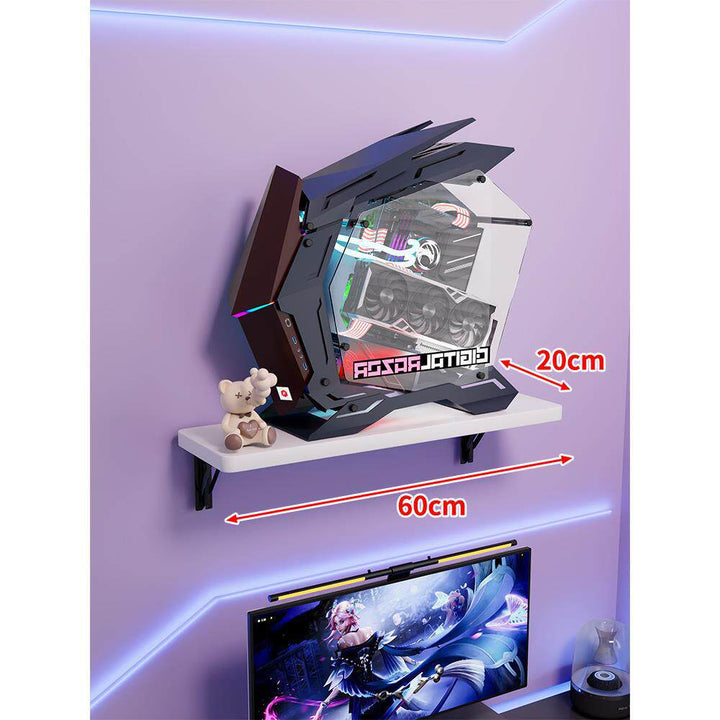 Wandmontage-Schwimmregal für Mid-Tower-Gaming-PC mit verstärkten Halterungen