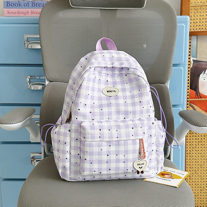 Stylischer kariert Mini Rucksack Karnz