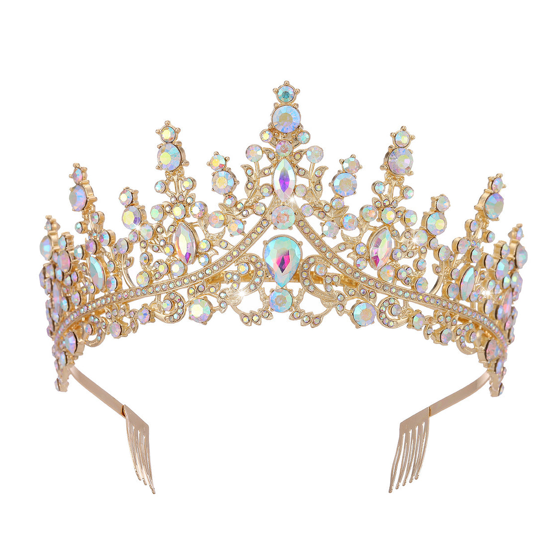 Damen Strass Tiara mit funkelnden Edelsteinen Karnz