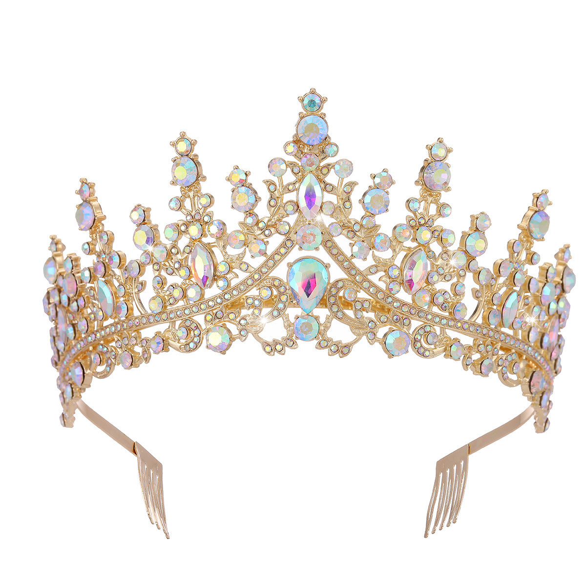 Damen Strass Tiara mit funkelnden Edelsteinen Karnz