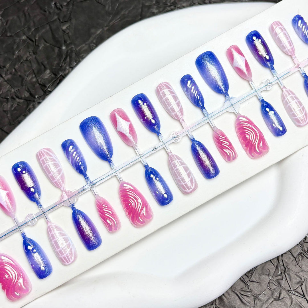 Farbverlauf Press-On Nagelkunst Kollektion
