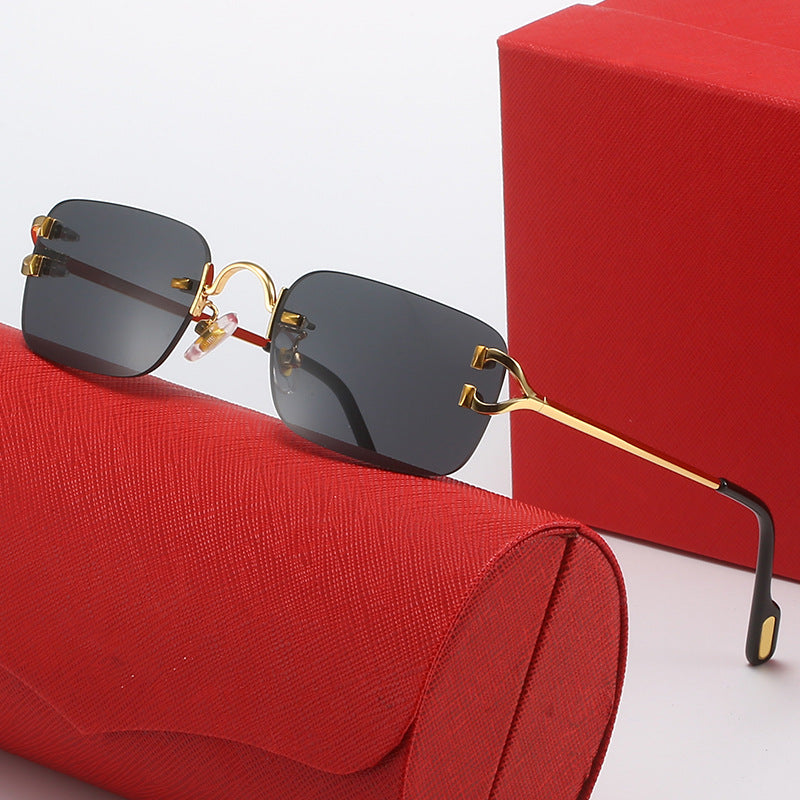 Damen Designer-Sonnenbrille mit elegantem Metallrahmen und polarisierenden Gläsern Karnz