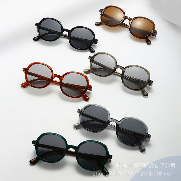 Damen modische Sonnenbrille mit stylischer runder Form Karnz