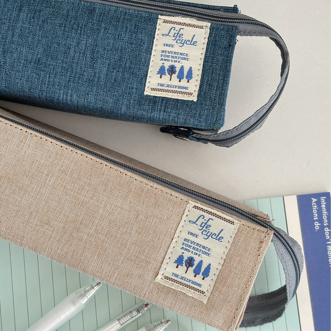 Denim Druck Reißverschluss Aufbewahrungstasche